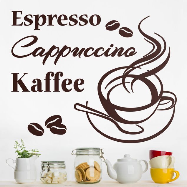 Küche Dekoration Kaffeepause - Espresso Cappucino Kaffee