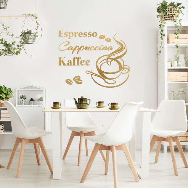 Wanddeko Esszimmer Kaffeepause - Espresso Cappucino Kaffee