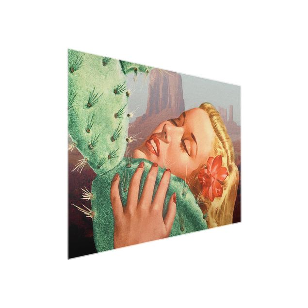 Wanddeko Büro Kaktus-Liebe