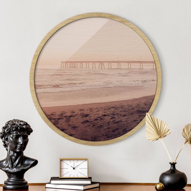 Strandbilder mit Rahmen Kalifornien Halbmond Küste