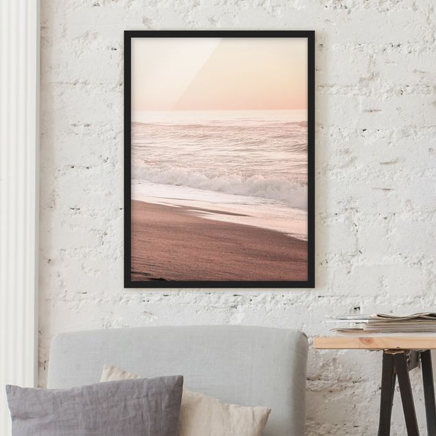 Strandbilder mit Rahmen Kalifornien Sonnenuntergang