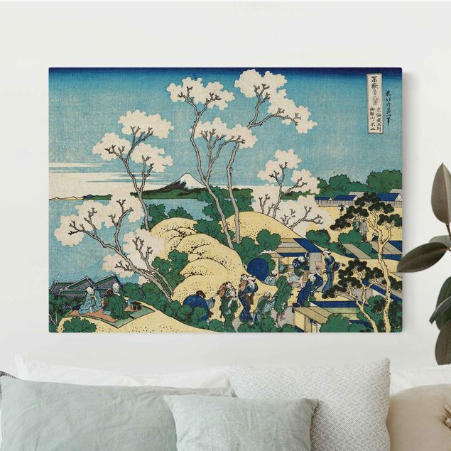 Wanddeko blau Katsushika Hokusai - Der Fuji von Gotenyama