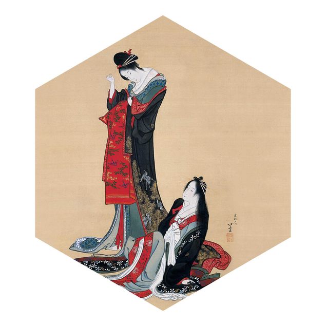Kunststile Katsushika Hokusai - Zwei Kurtisanen