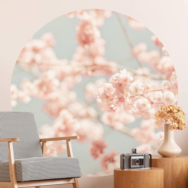 Wanddeko Wohnzimmer Kirschblüten Glow