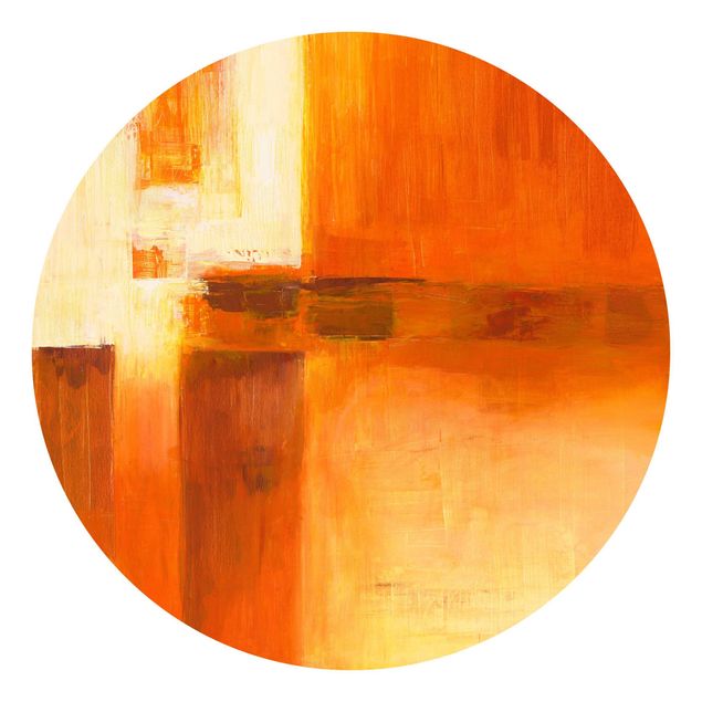 Wanddeko Flur Komposition in Orange und Braun 01