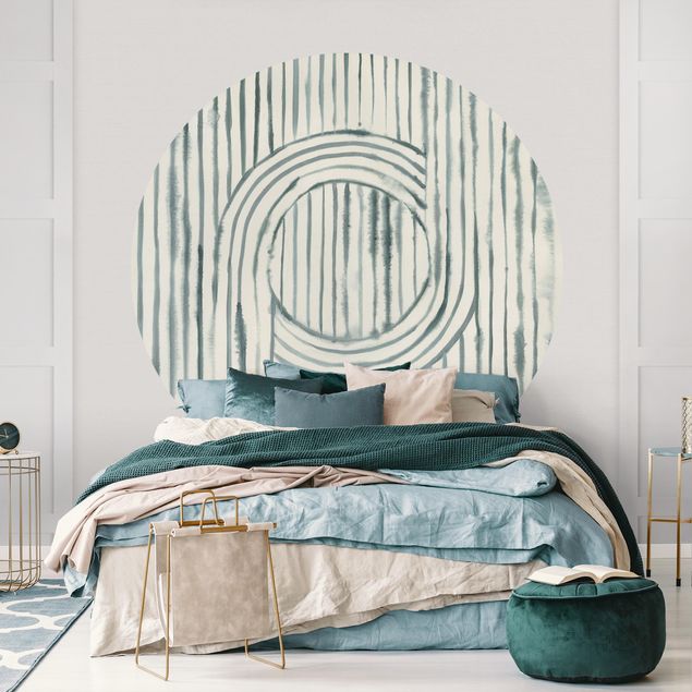 Wanddeko Schlafzimmer Kreisende Wasserfarben