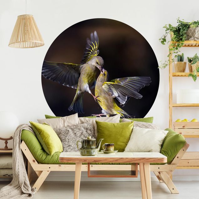 Wanddeko Wohnzimmer Küssende Kolibris