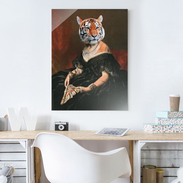 Wanddeko Büro Lady Tiger