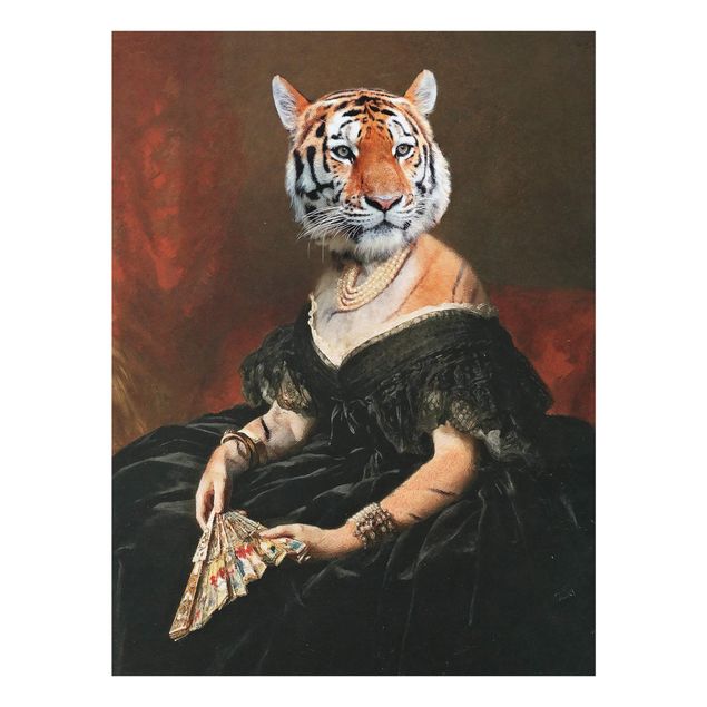 Wanddeko über Sofa Lady Tiger