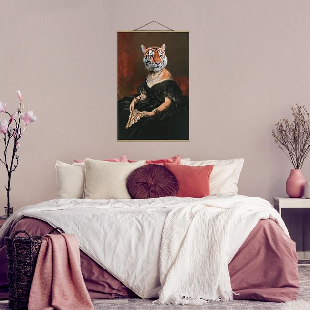 Wanddeko Wohnzimmer Lady Tiger