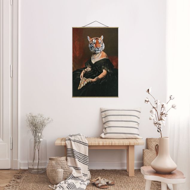 Wanddeko Schlafzimmer Lady Tiger
