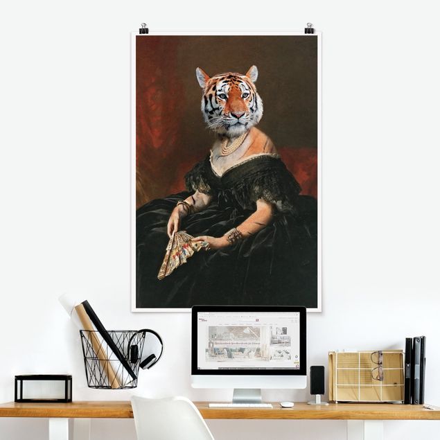 Wanddeko braun Lady Tiger