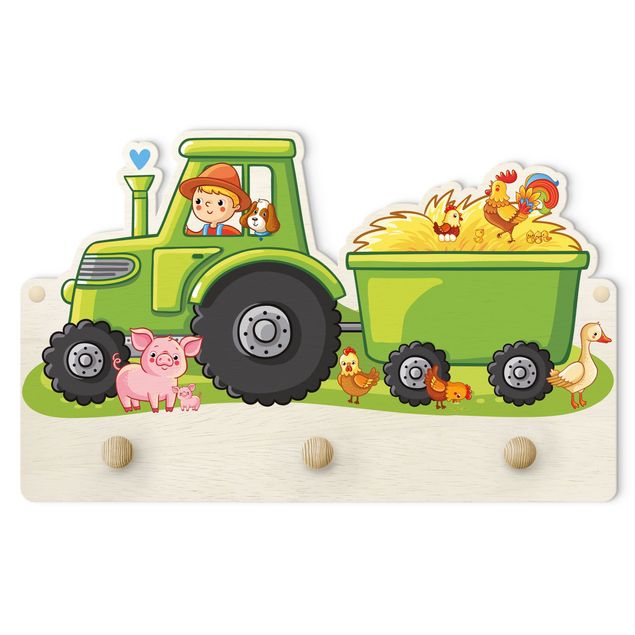 Wanddeko Jungenzimmer Landjunge Traktor