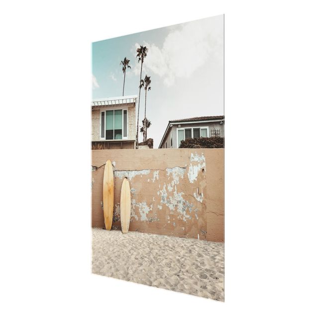 Wanddeko über Sofa Leb deinen Traum in Kalifornien