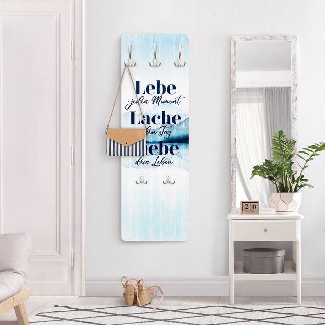 Wanddeko Büro Lebe Lache Liebe - Aquarell