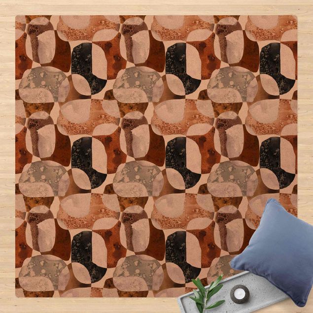 Wanddeko braun Lebende Steine Muster in Braun