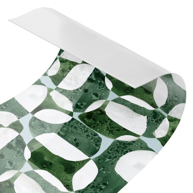 Küchenrückwand Folie Lebende Steine Muster in Grün