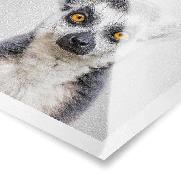Wanddeko über Bett Lemur Ludwig