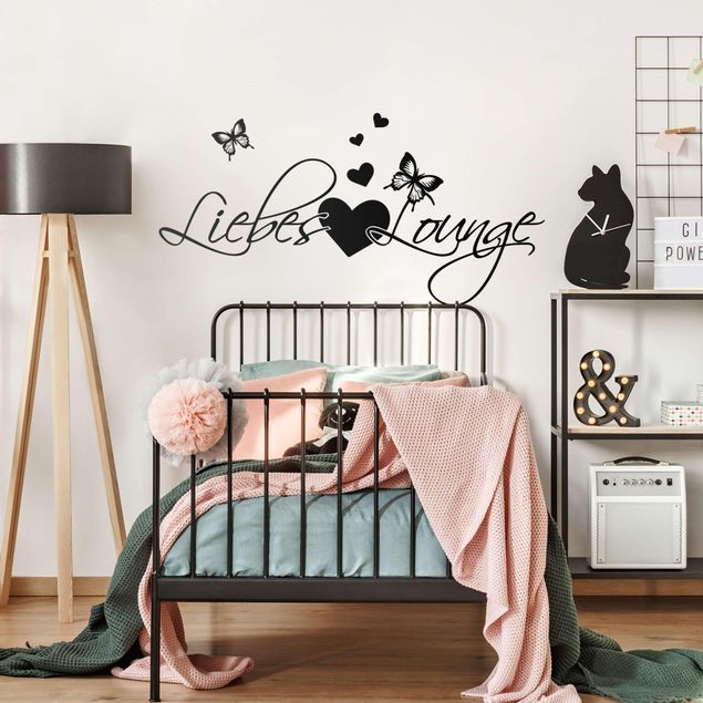 Wanddeko über Bett Liebes Lounge