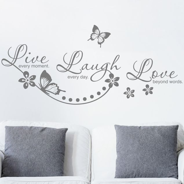 Wanddeko Schlafzimmer Live Laugh Love Schriftzug