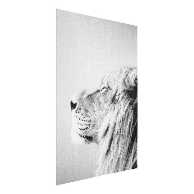 Wandbilder Löwen Löwe Leopold Schwarz Weiß