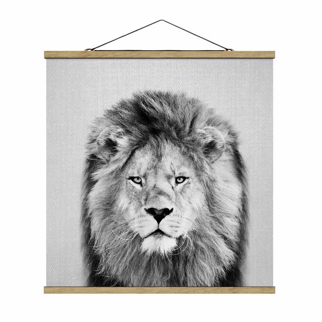 Wandbilder Löwen Löwe Linus Schwarz Weiß