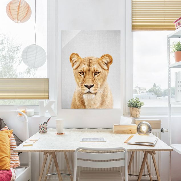 Wanddeko Büro Löwin Lisa
