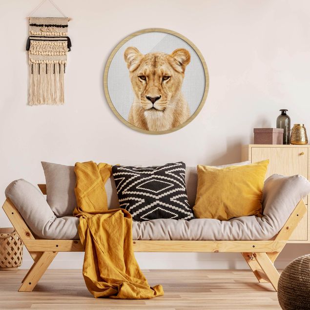 Wanddeko Büro Löwin Lisa