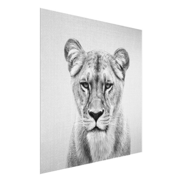 Wandbilder Löwen Löwin Lisa Schwarz Weiß