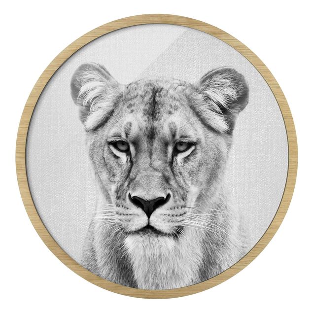 Wandbilder Löwen Löwin Lisa Schwarz Weiß