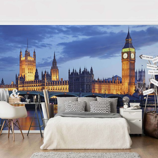 Wanddeko Wohnzimmer London bei Nacht