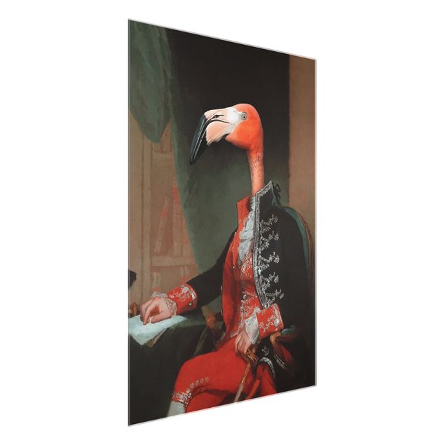 Wanddeko über Sofa Lord Flamingo