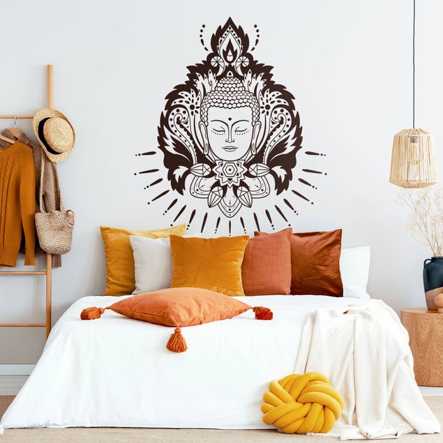 Wanddeko Schlafzimmer Lotus mit Buddha