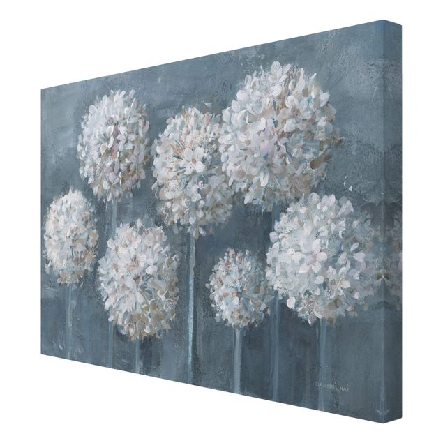 Wanddeko über Sofa Luftige Blüten II