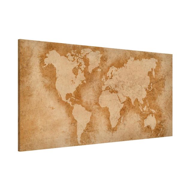 Küche Dekoration Antike Weltkarte