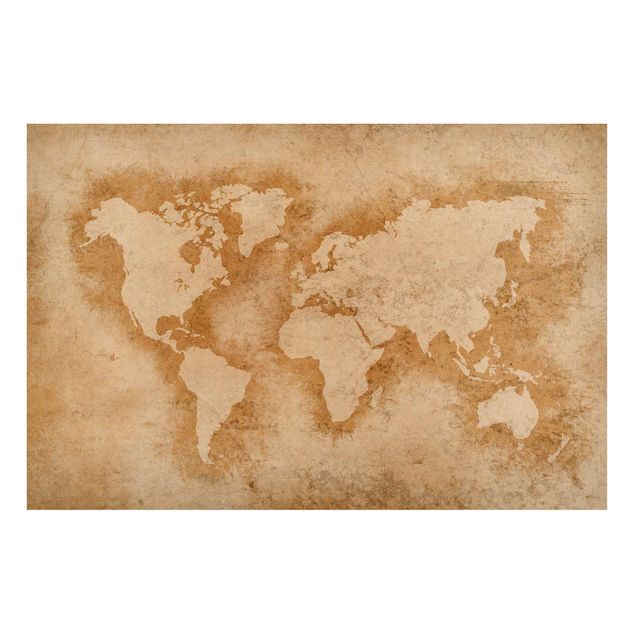 Wanddeko Flur Antike Weltkarte