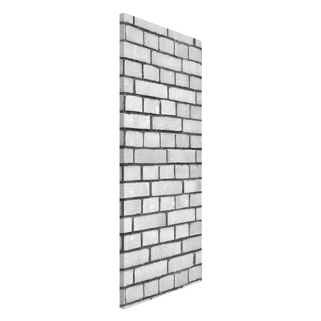 Wanddeko 3D Weiße Backstein Mauer