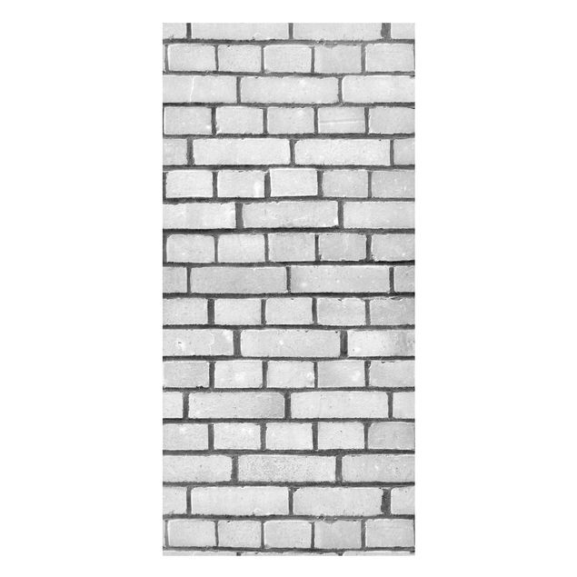 Wanddeko Flur Weiße Backstein Mauer