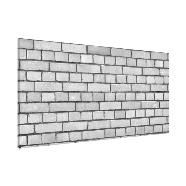 Deko 3D Weiße Backstein Mauer