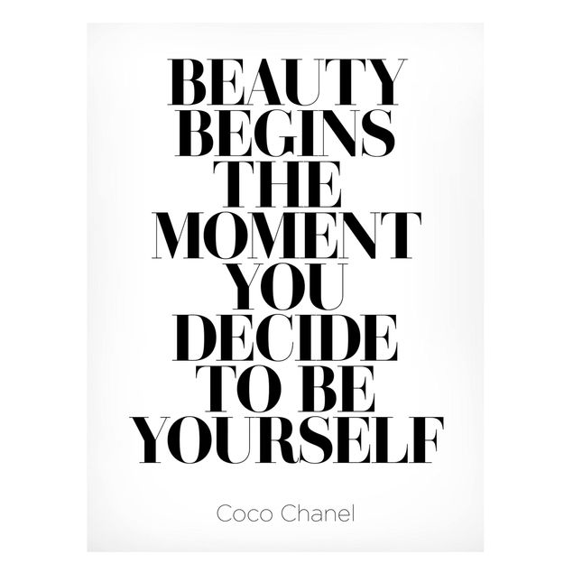 Wanddeko Esszimmer Be yourself Coco Chanel