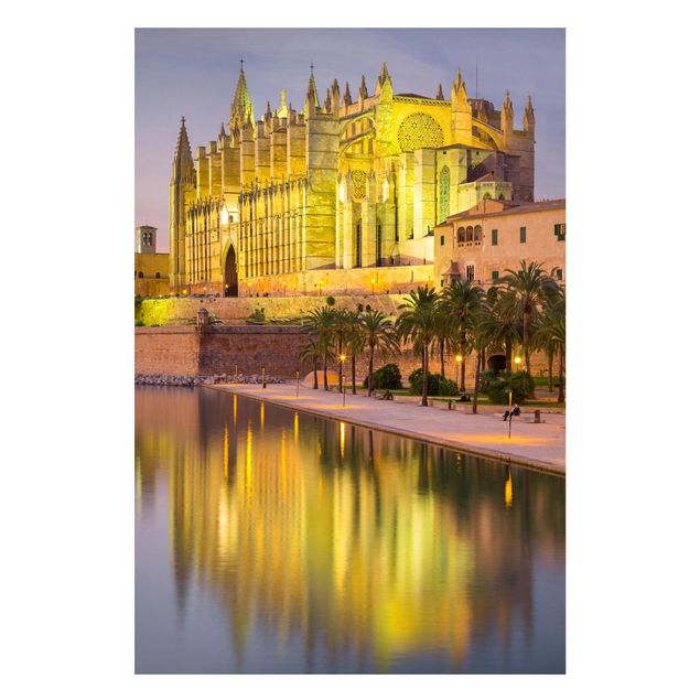 Wanddeko Esszimmer Catedral de Mallorca Wasserspiegelung