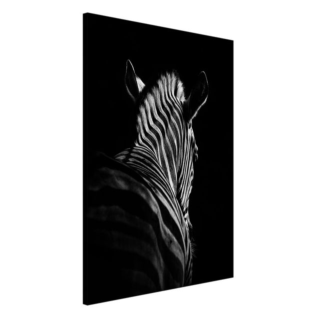 Wanddeko Flur Dunkle Zebra Silhouette