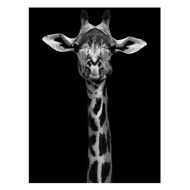 Wanddeko Flur Dunkles Giraffen Portrait