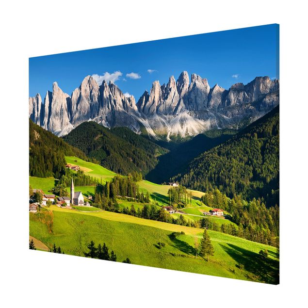 Wanddeko grün Geislerspitzen in Südtirol