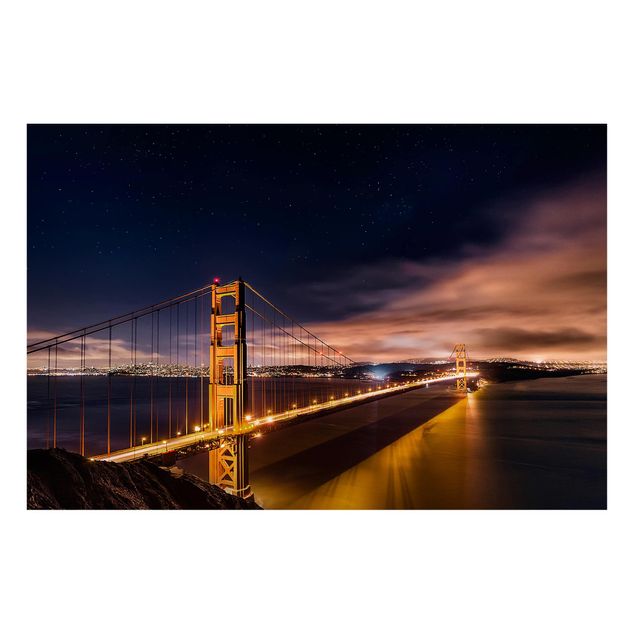 Wanddeko Esszimmer Golden Gate to Stars