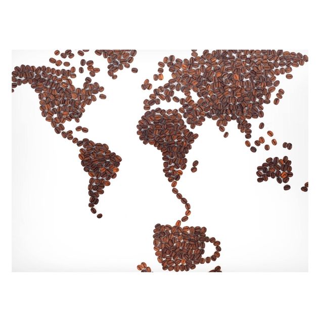 Wanddeko Esszimmer Kaffee um die Welt