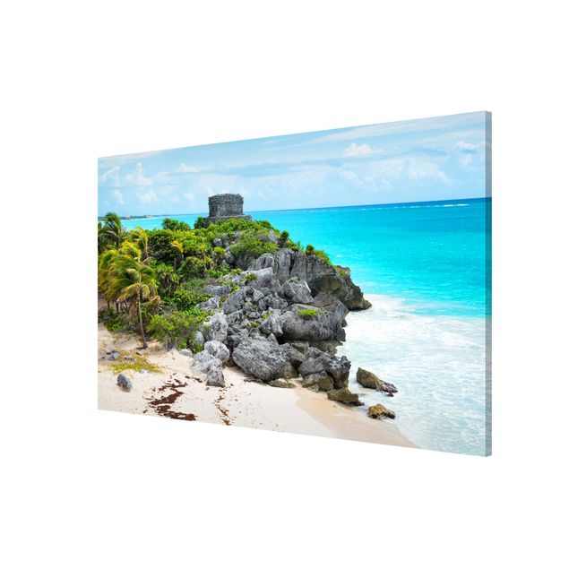 Wanddeko grün Karibikküste Tulum Ruinen