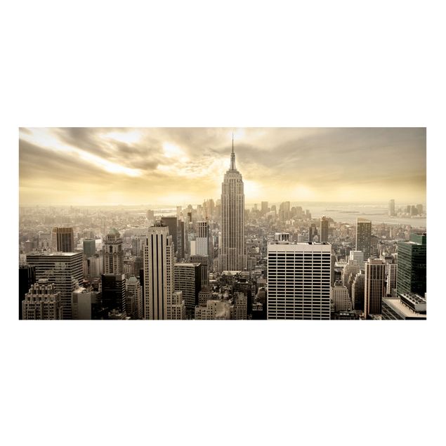 Magnettafel - Manhattan Dawn - Memoboard Panorama Quer