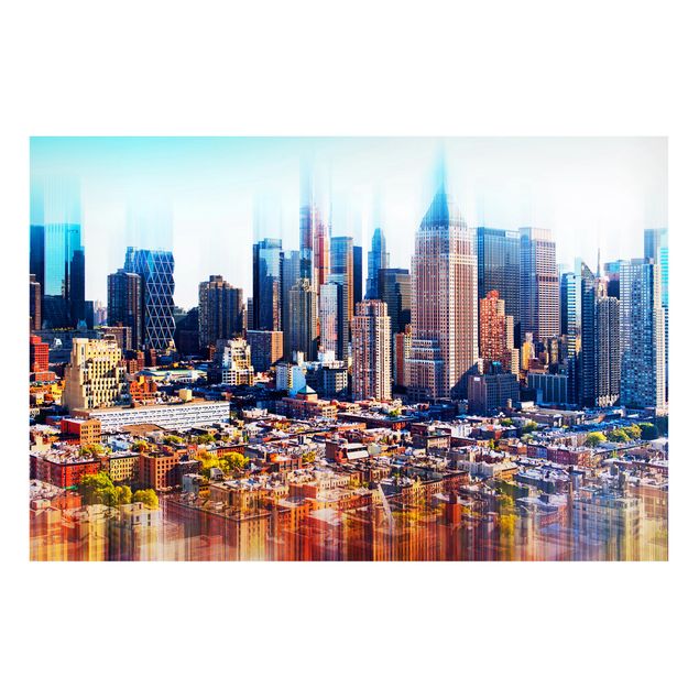 Magnettafel - Manhattan Skyline Urban Stretch - Memoboard Hoch