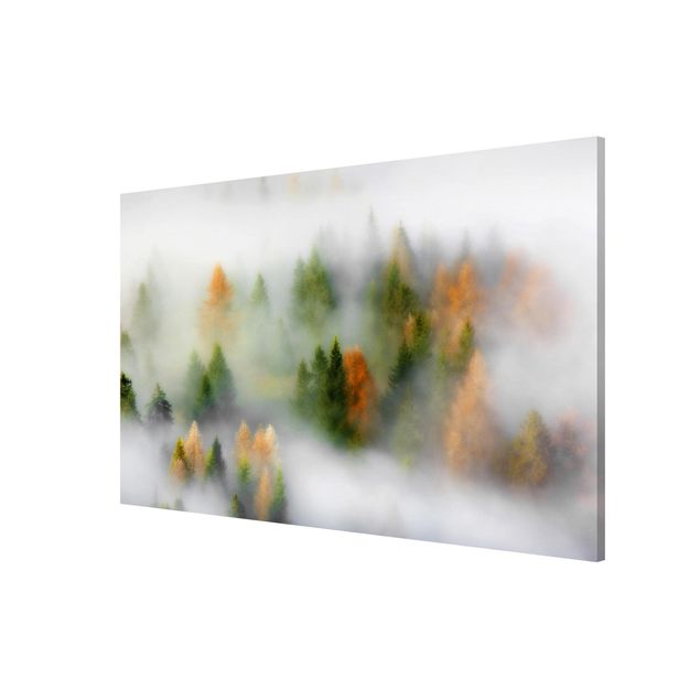 Wanddeko Esszimmer Nebelwald im Herbst